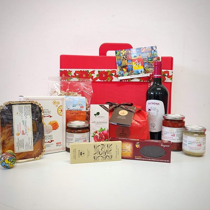 Idee Regalo Natale Amazon.Confezione Regalo Sicilia Con 12 Prodotti Tipici Siciliani Idea Regalo Di Natale Amazon It Alimentari E Cura Della Casa