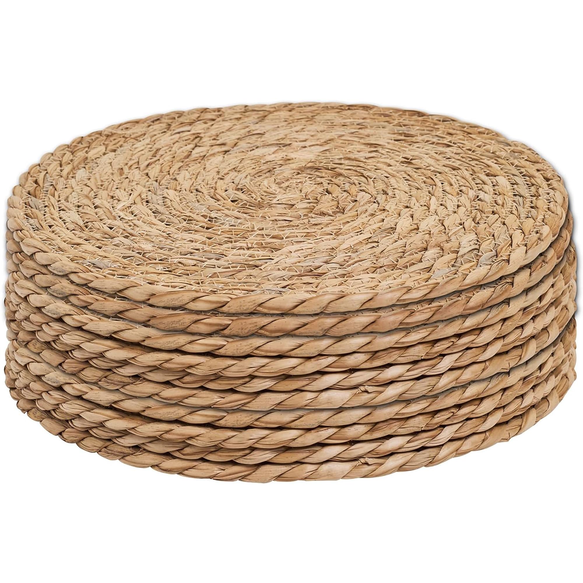Photo 1 of 13.5'' Round Woven Placemats Set of 10, Boho Rattan Chargers for Dinner Plates, Round Rattan Placemats,for Dining Table,Wedding, Farmhouse,Outdoor and Christmas