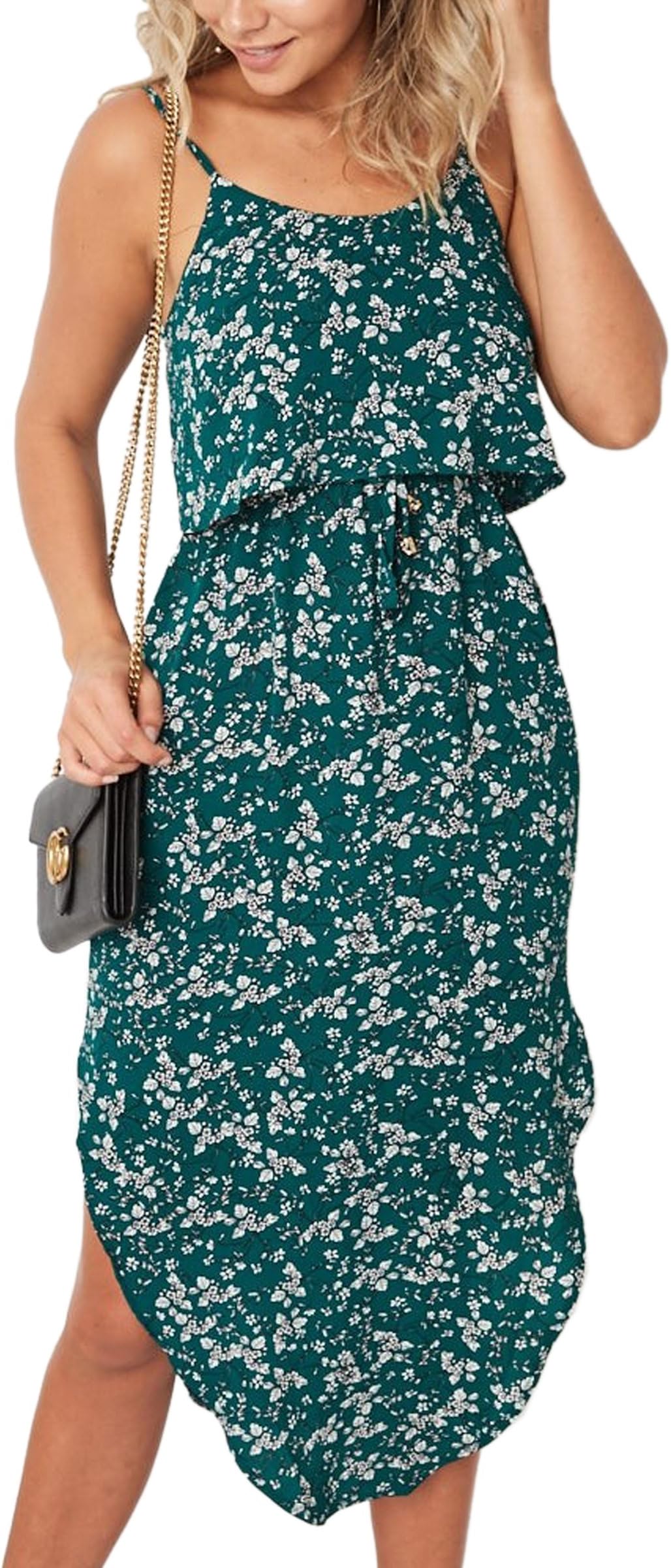ecowish boho dress Womens Dresses Floral Spaghetti Strap Backless Split Casual Size:L 10/12 Extra Extra Small Short Graduation Dress The cutest sweater dress
