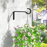 saffruff 14.5 cm Hanging Basket Brackets 2 Pack Black Wall Hooks Garden view 2