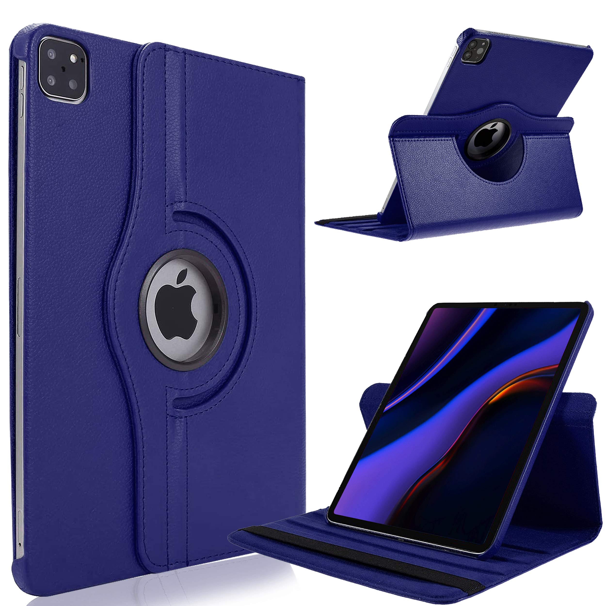 FSPRO Case for iPad Pro 11 Inch (2022/2021/2020/2018) & iPad Air 10.9-inch (5th/4th Gen) - 360° Rotate Stand, Auto Wake/Sleep Case (Blue)
