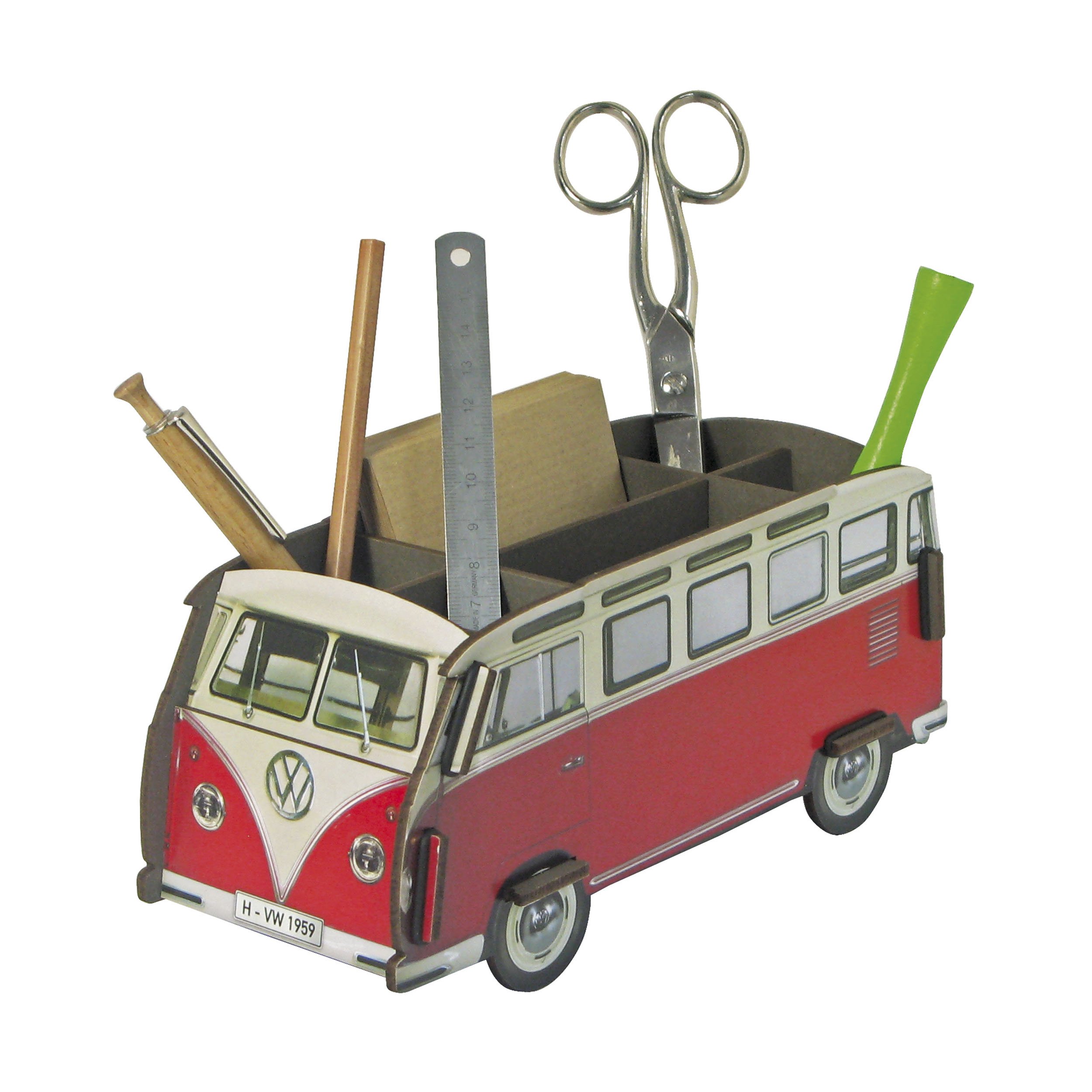 Werkhaus WE2008 Pencil Holder with Volkswagen Van Design Red