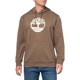 Timberland Men's Tree Logo Hoodie Sweatshirt, Chocolate Chip, Small
