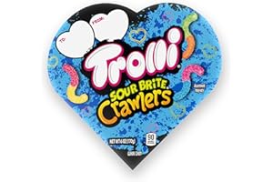 Trolli Sour Brite Crawlers Valentine's Day Heart Box, Valentine's Day Candy, 6 oz