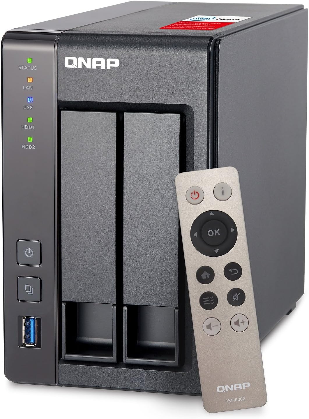 QNAP TS-251+-2G 6TB 2 Bay NAS Solution | Installed with 2 x 3TB Seagate IronWolf Drives (GDPR Compliant)