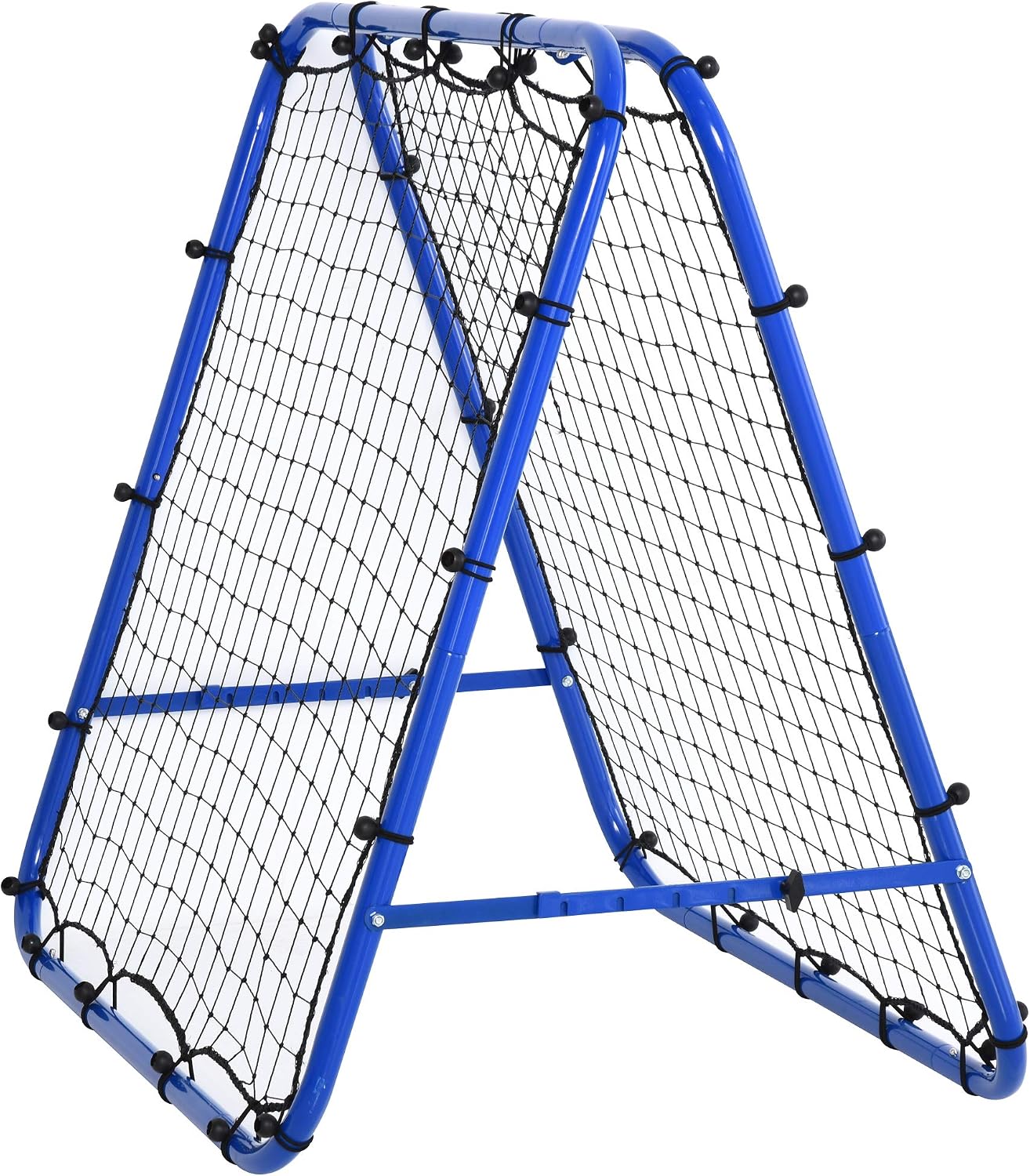 HOMCOM Double-Sided Football Rebounder Net, Football Rebound Net Target Goal with Five Adjustable Angles, Blue - Image 5