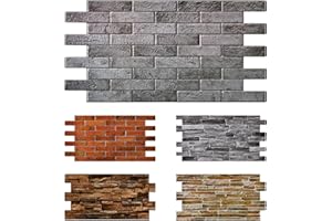 Finecraft Decor 10pcs (53sqft) 3D PVC Wall Panels for Interior Decor: Perfect for Kitchen Backsplash Bathrooms, Living Rooms, Offices
