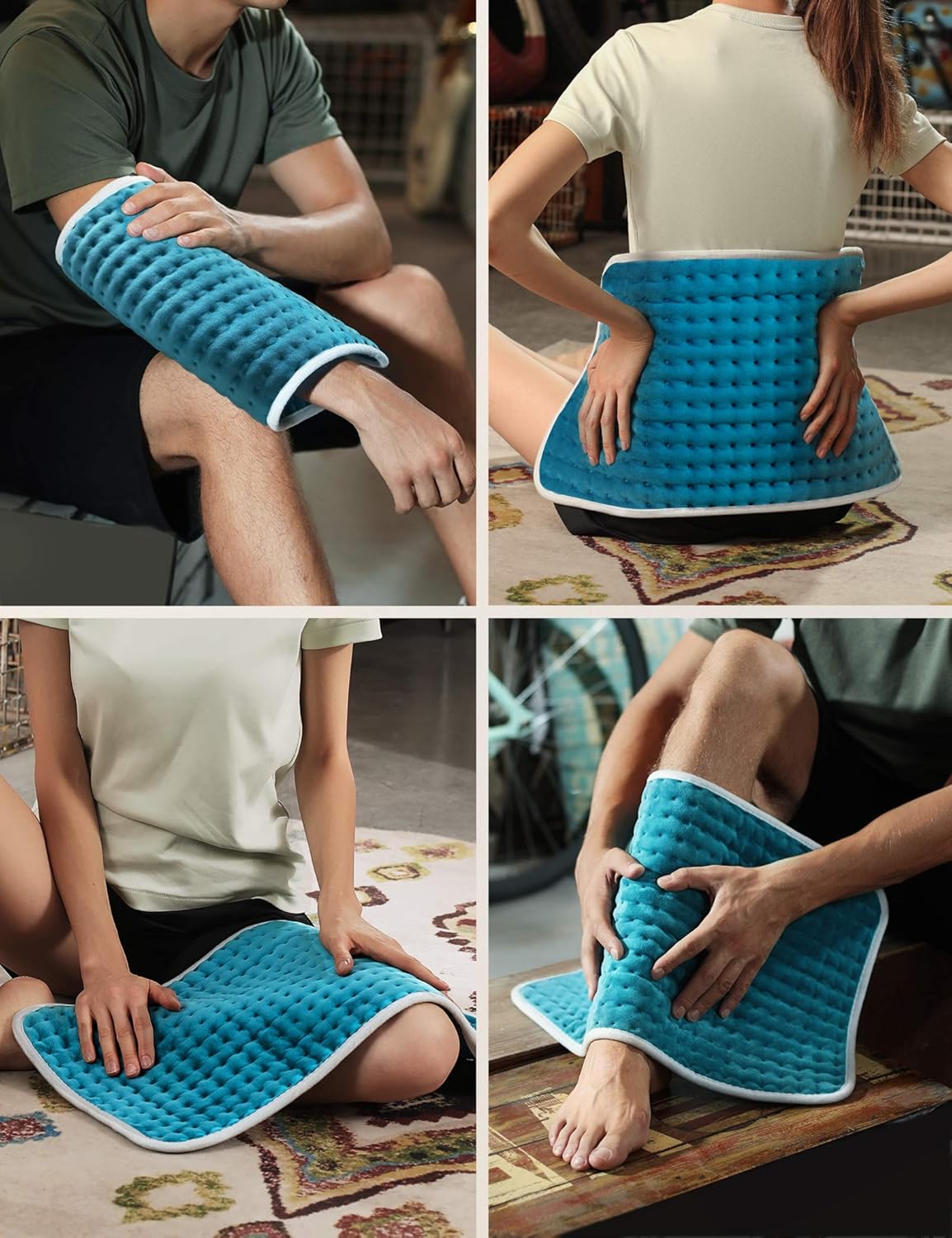 Heating Pad for Back Pain and Cramps Relief, Sable 12"x24" Large Electric Hot Heated Pad, Auto Shut Off, 6 Heating Settings, Moist & Dry Heat Therapy for Shoulder Neck Arm Leg Knee: Health & Personal Care