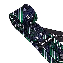 Barry.Wang Christmas Tie for Men with Tie Clip Set