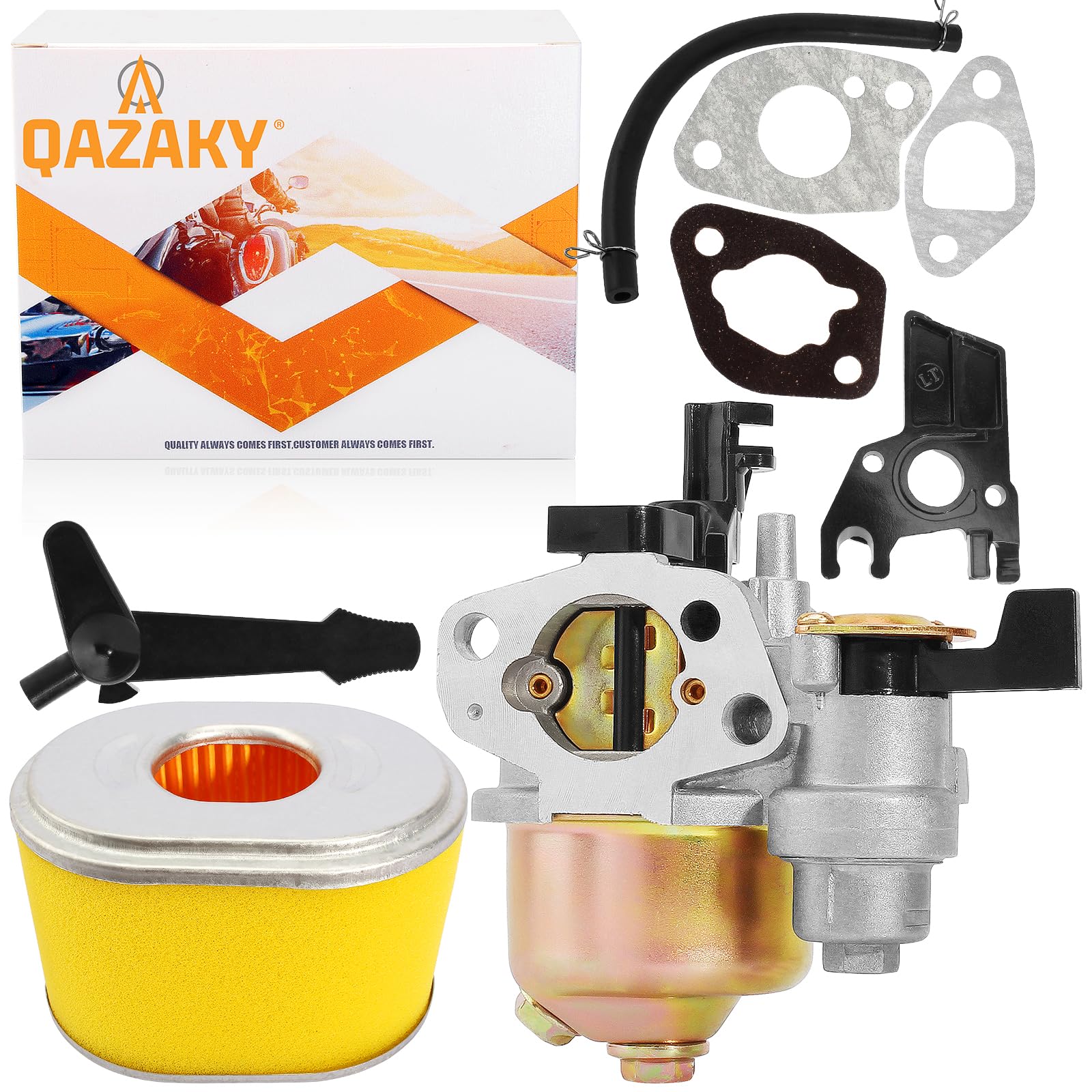 QAZAKY Carburetor Compatible with GX160 5.5HP GX200 6.5HP GX110 GX120 GX140 GX168 GX168F Generator Pressure Washer Kart Lawn Mower Water Pump Carb 16100-ZE1-814 825 16100-ZH8-W51 W61