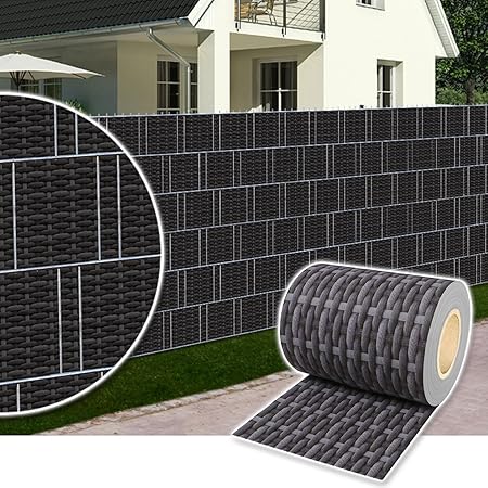 Amazon De Plantiflex Sichtschutz Rolle 35m Blickdicht Pvc Zaunfolie Windschutz Fur Doppelstabmatten Zaun Rattan Anthrazit