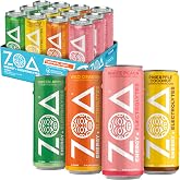 ZOA Zero Sugar Energy Drink, Tropical Variety Pack, 12 Pack, 12 Fl Oz | With Electrolytes, Vitamins B and C, supporting hydration with 160 mg plant based caffeine from green tea and green coffee
