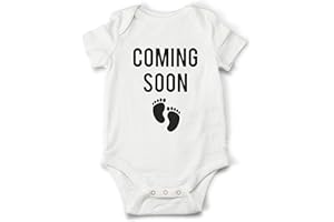 Pregnancy Announcement Gift: Contains a baby announcement bodysuit, greeting card, tissue paper, all neatly packaged in a gif