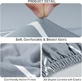 Teynewer 1-Piece Stretch Sofa Cover 3 Seater Grey Grid view 4
