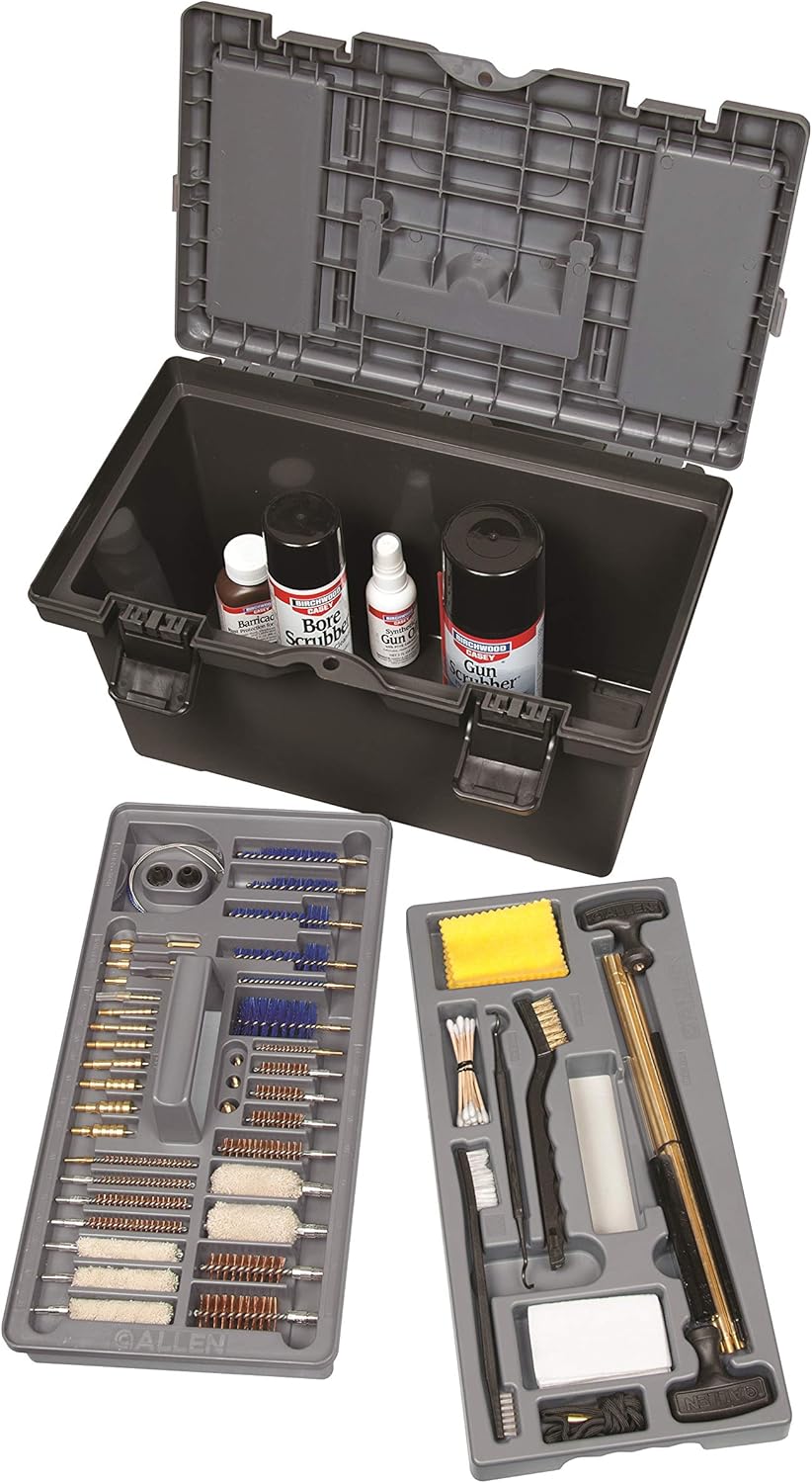 Allen Company Universal Weapon Tactical Gun/Rifle Cleaning Kit, 66 Piece Set (70541), Black/Grey, One Size : Sports & Outdoors