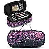 Droerfes Cherry Blossoms Pencil Case Pencil Pouch Large Capacity Pen Bag School Office Organizer Stationery Storage Box For Girls Boys Teen Kids