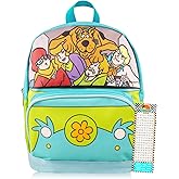 WARNER BROS Scooby Doo Mini Backpack - 10" Exclusive Woven Small Backpack with Front Pocket and Bookmark Bundle | Adjusts to Fit Adults, Teens, Kids
