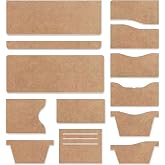 Chunful 13 Pcs Acrylic Leather Wallet Patterns Templates Drawings Kit Clear | No Instructions, Free Creation, Sewing Templates Stencil Tool for Purse, Leather Handcrafts Lovers, DIY Beginner
