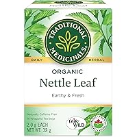 Traditional Medicinals - Organic Nettle Leaf Herbal Tea (Pack of 1) - Sustainably Sourced Fair Wild Nettle - 16 Tea Bags Tota