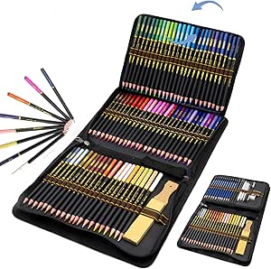 96 Lápices de Colores en estuche con cremallera, Estuche ...