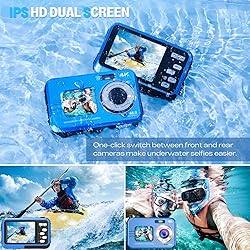 Underwater Camera, UHD 4K 48MP Autofocus Waterproof