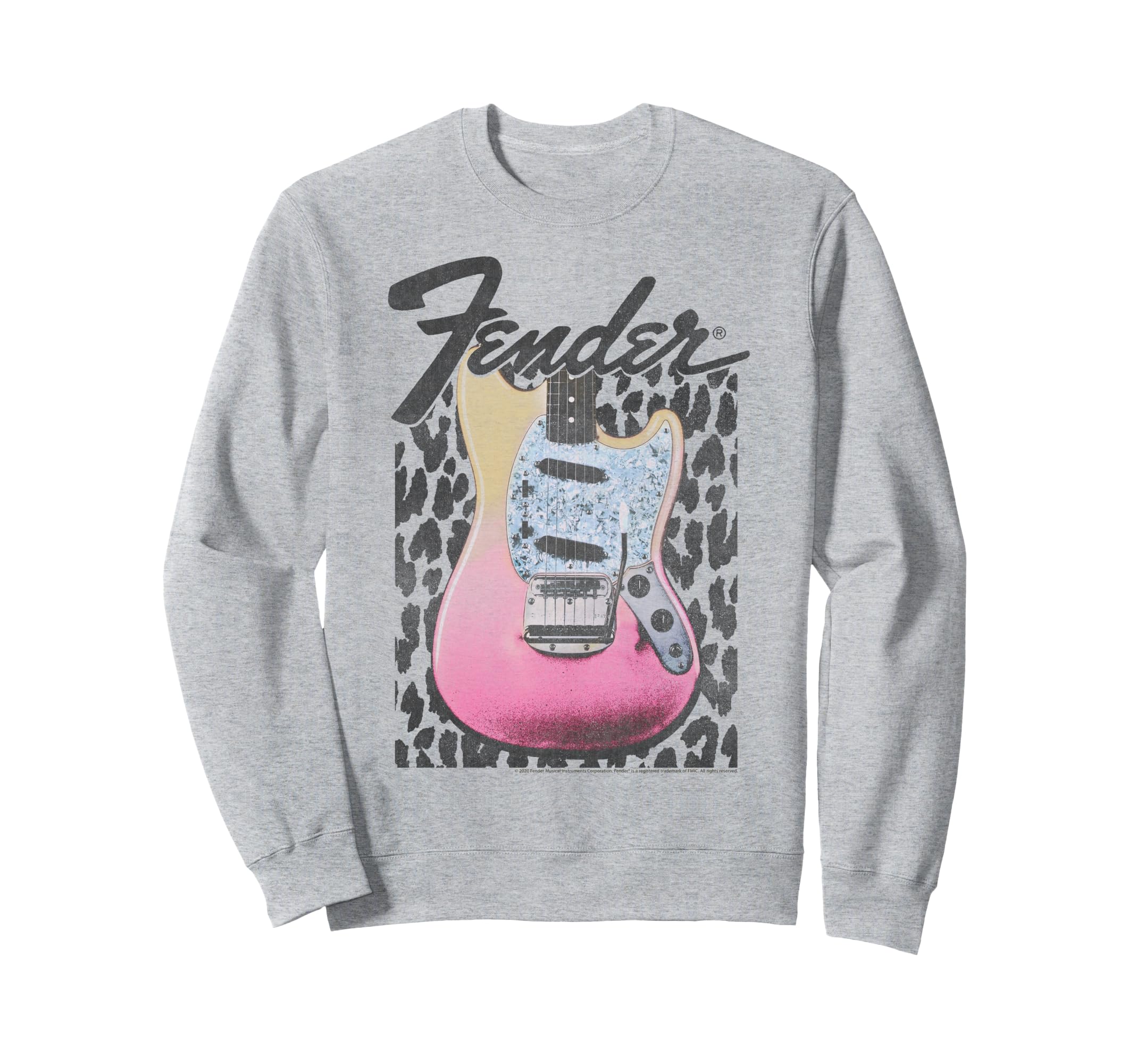 Fender Grunge Cheetah Print Electric Guitar Sweatshirt