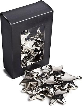 Caja 10 estrellas de plata decorar manualidades creativas: Amazon.es: Hogar