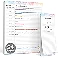 CRANBURY Activity Log Notepad, To Do List, Undated Desktop Planning Pad for Hourly Task Log, Notebook Pad with 54 Tear-Off Sheets (8.5x11), Desk Planner Productivity