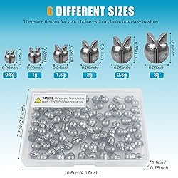 100pcs Split Shot Fishing Weights Removable Round