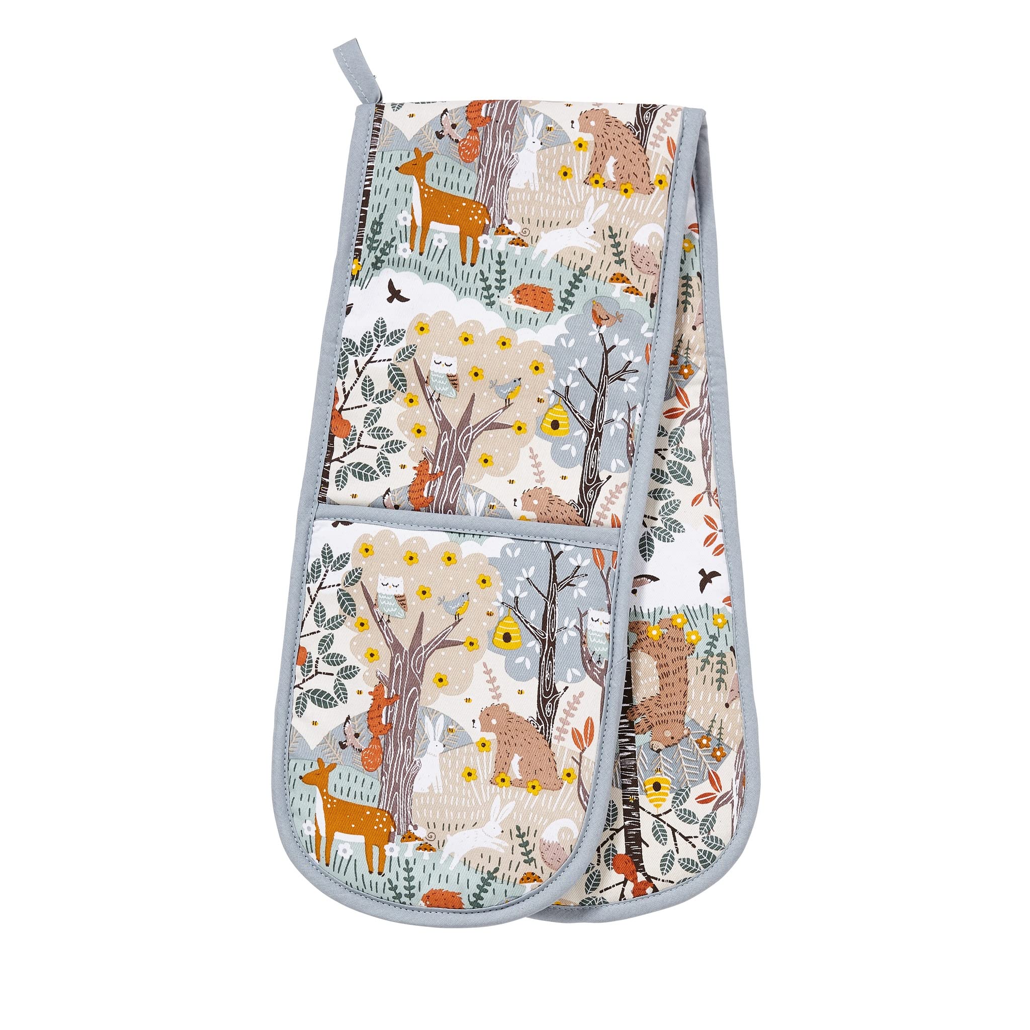 Ulster Weavers Wildwood Cotton Double Oven Gloves - With Cute Animal Woodland Design - 100% Cotton, Double Oven Mitts - Cooking Gifts for Bakers & Chefs - Homeware & Kitchenware Range