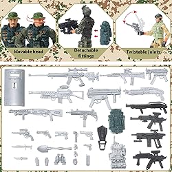 Tuanse 26 Pcs SWAT Team and Military Action Figures