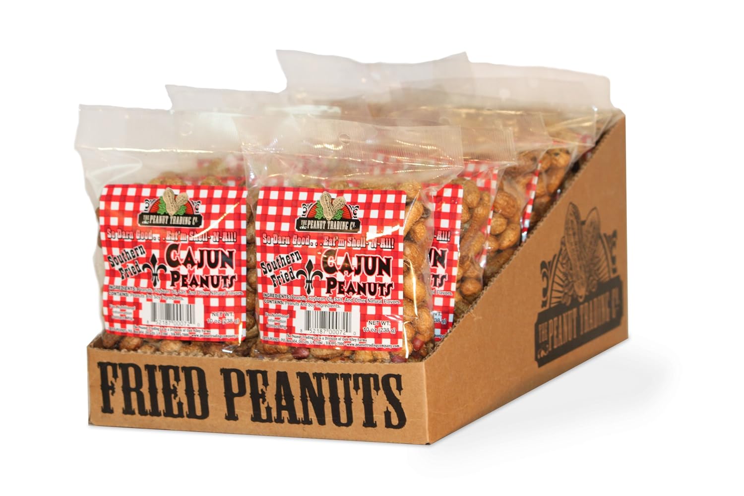 Peanut Trading Company Cajun Fried Peanuts 12 Count Grocery & Gourmet Food