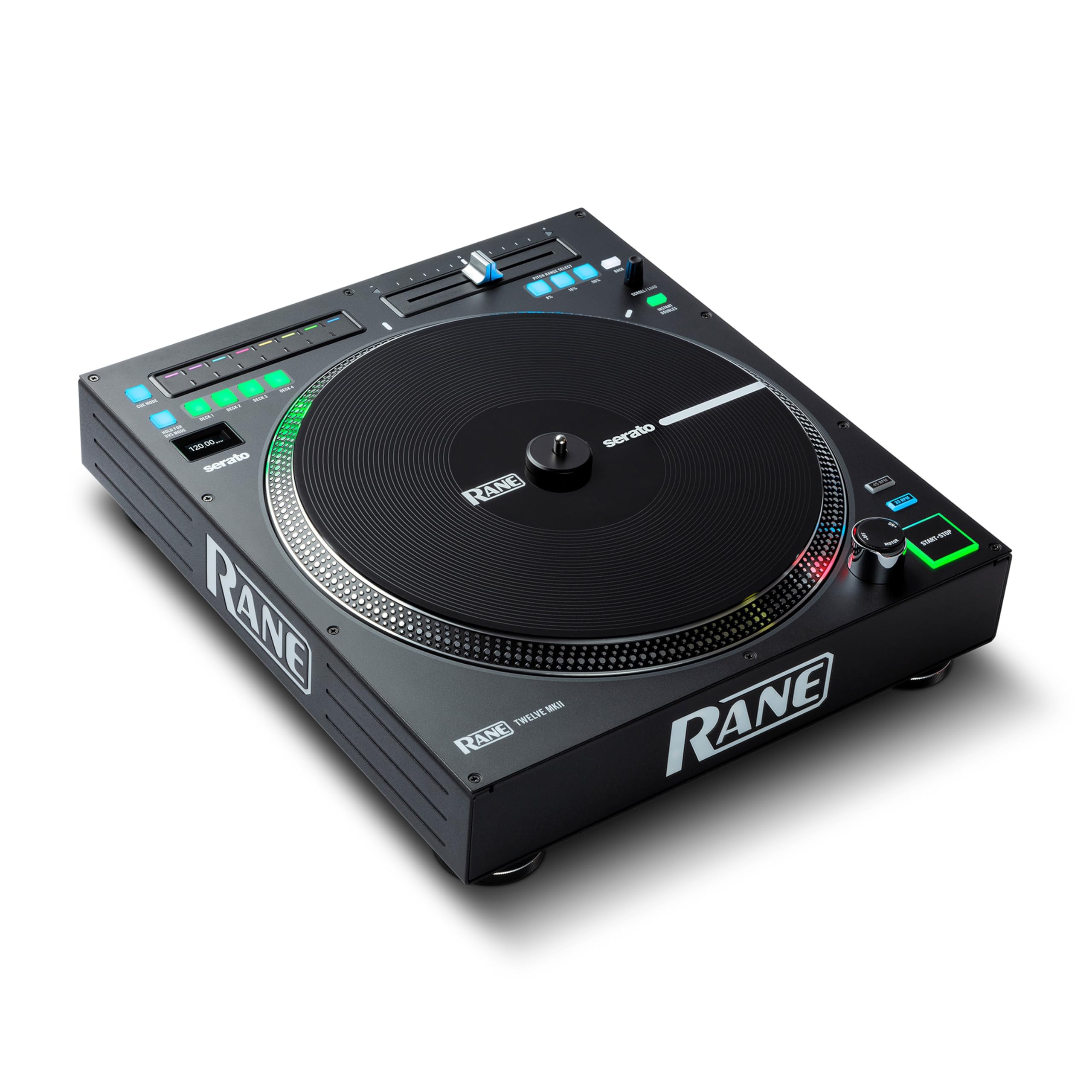 RANE Twelve MKII - Tocadiscos controlador MIDI para DJ tipo vinilo motorizado de 12 pulgadas con control USB MIDI y DVS para Traktor, Virtual DJ y Serato DJ
