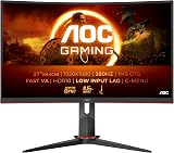 AOC C27G2Z3/BK 27 Inch FHD Curved Gaming Monitor 280Hz FreeSync HDR10 view 2