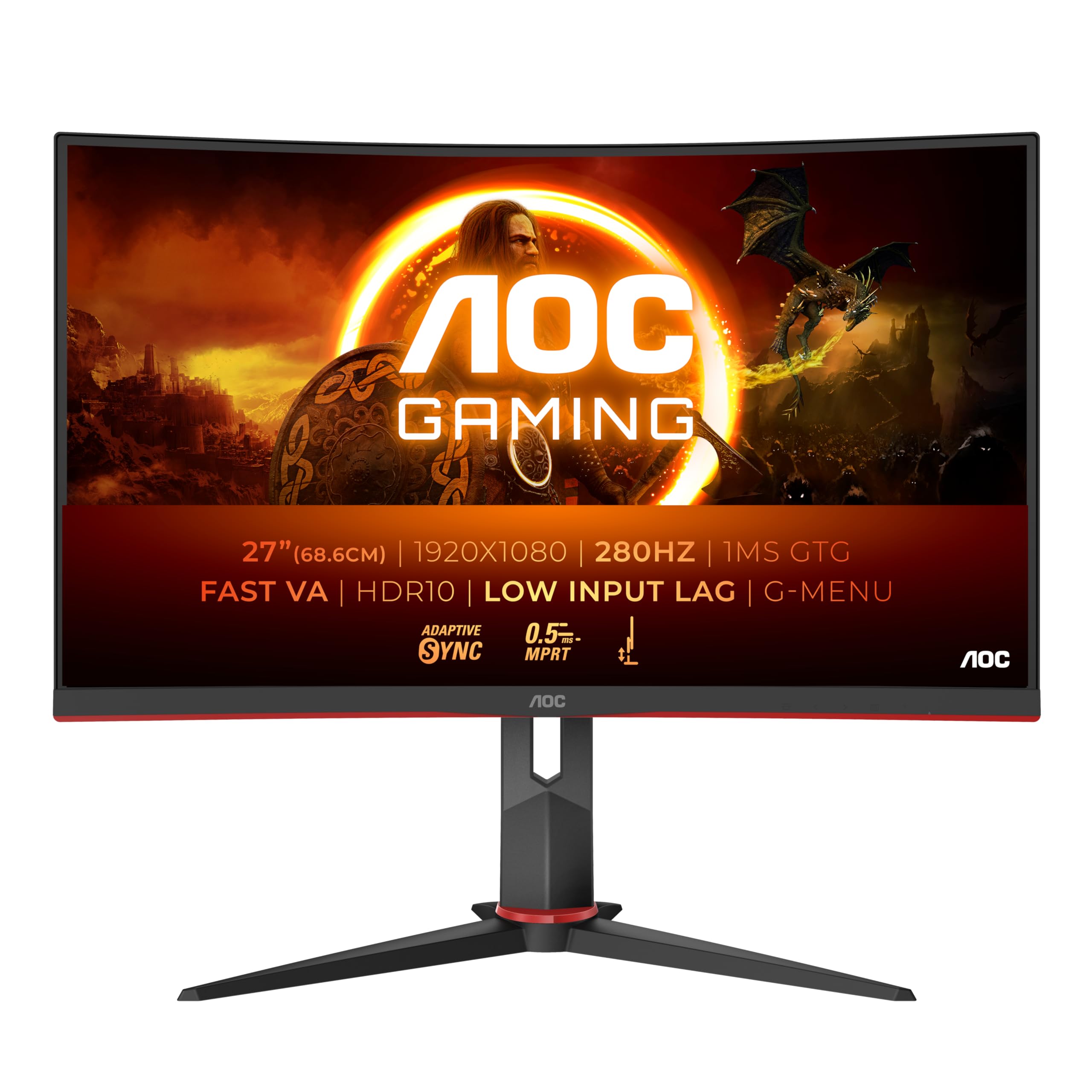 Aoc C27G2Z3 Gaming Monitor Displaying Vibrant Gaming Content Showing Colour Reproduction