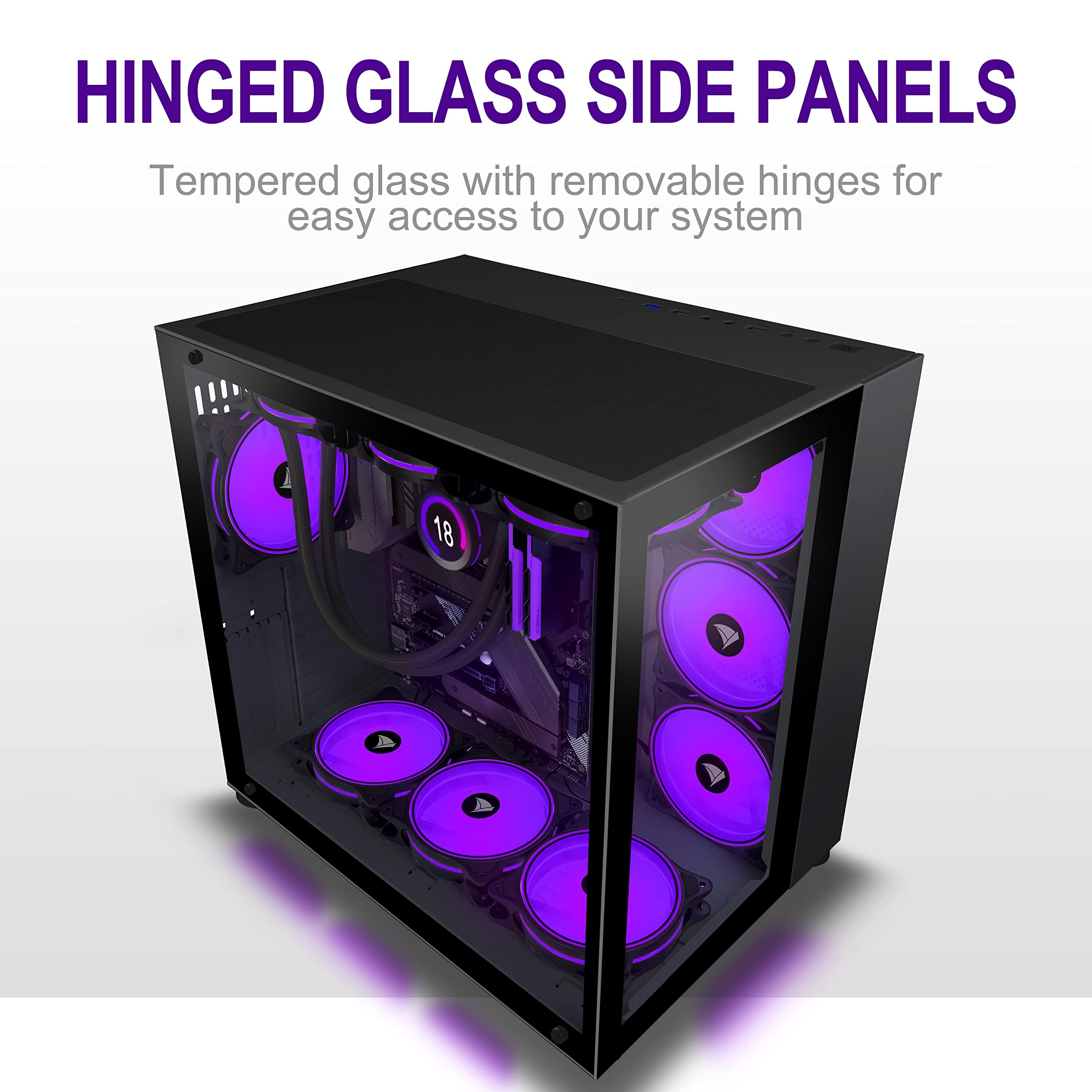 Amsic Computer Case Mua AMANSON PC CASE ATX Gaming PC Cases ,Mid-Tower USB 3.0 with Double ...