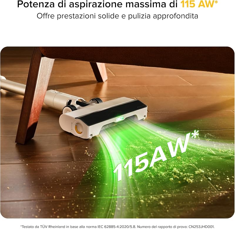 H60 Aspirapolvere Senza Fili, Aspirazione Potente 27,000Pa, 60 min