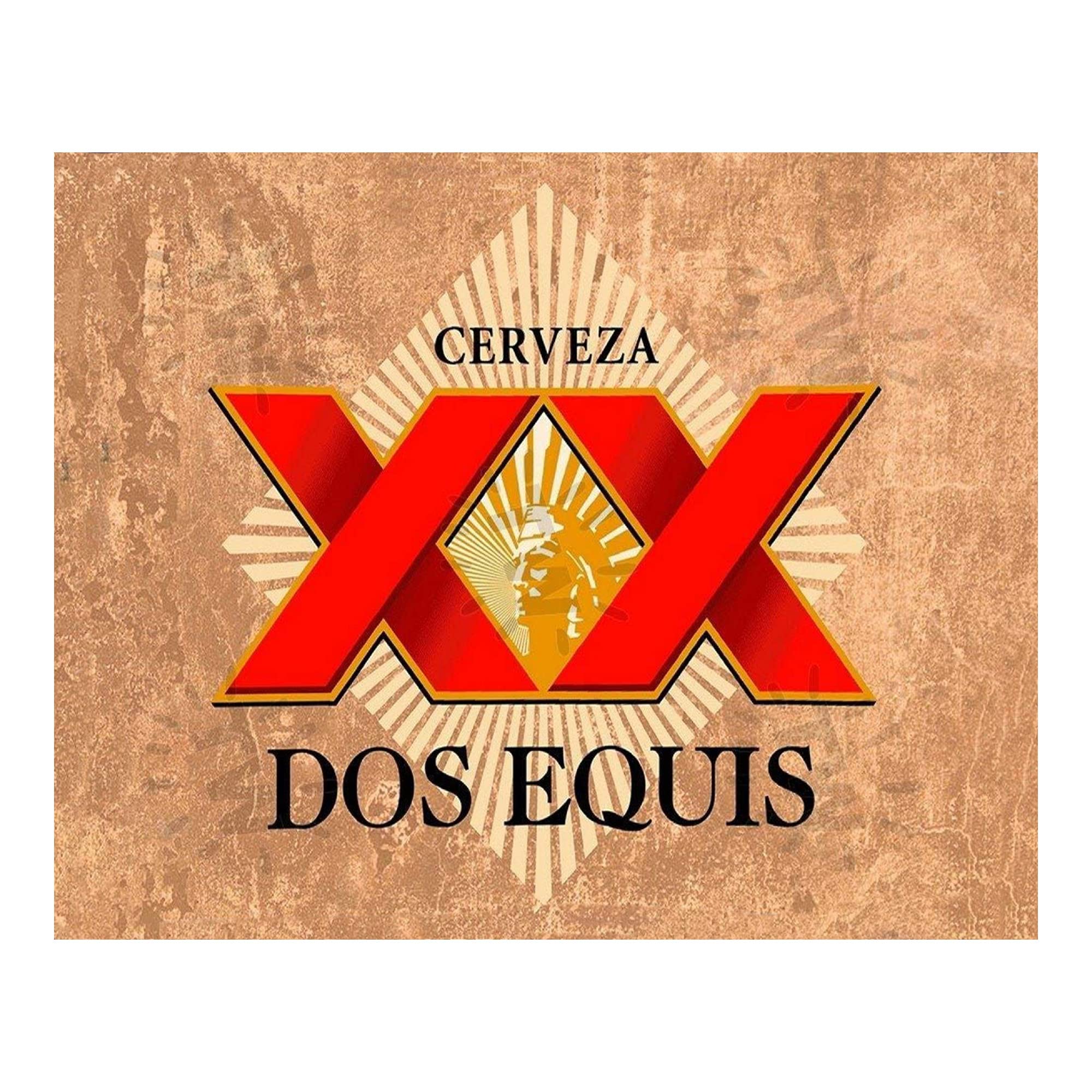 Photo 1 of "Dos Equis XX Beer" Bar Wall Art Print – 10x8" Mexican Cerveza Aesthetic For Home Decor, Man Cave Decor, Garage Decor, Game Room Decor, Dorm Decor. Great Gift Idea. Unframed