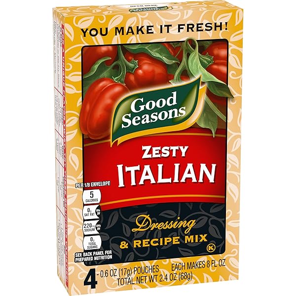 GOOD SEASONS ZESTY ITALIAN DRESSING & RECIPE SEASONING MIX, 4 CT PACKETS