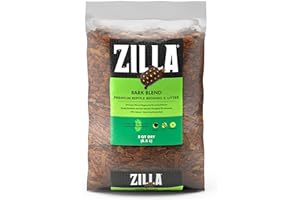 Zilla Reptile Terrarium Bedding Substrate Bark Blend, 8 Quart