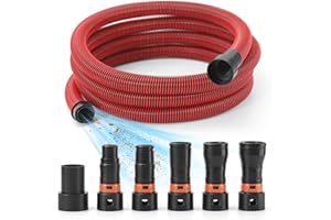 Klabb 10 Feet Dust Collection Hose Kit for Home and Shop Vacuums System with 6 Adapters of Woodworking Power Tool and Sander,Compatible with Multi-Brands Power Tool Adapter Set for Dust Collection
