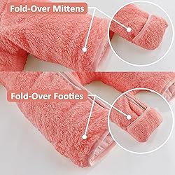 AiWMGL Newborn Baby Bear Outfit With Fold-Over