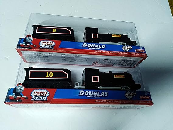 donald and douglas wooden trains