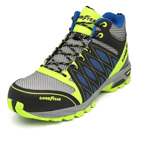 Goodyear S1P SRA HRO Sicherheitsschuhe Arbeitsschuhe Sneaker - 100% Metallfrei (46, Multi)