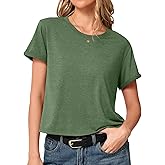 UNCLECAT Women's Short Sleeve Cropped T Shirts Summer Crewneck Crop Tops Solid Basic Tees