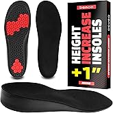 Height Increase Insoles for Men (+1 inch) Discreet Shoe Lifts, All Day Comfort, Shock-Absorbent Gel, Trim to Fit Inserts for Most Sneakers & Shoes, Confidence Boosters (Mens 10-11.5)