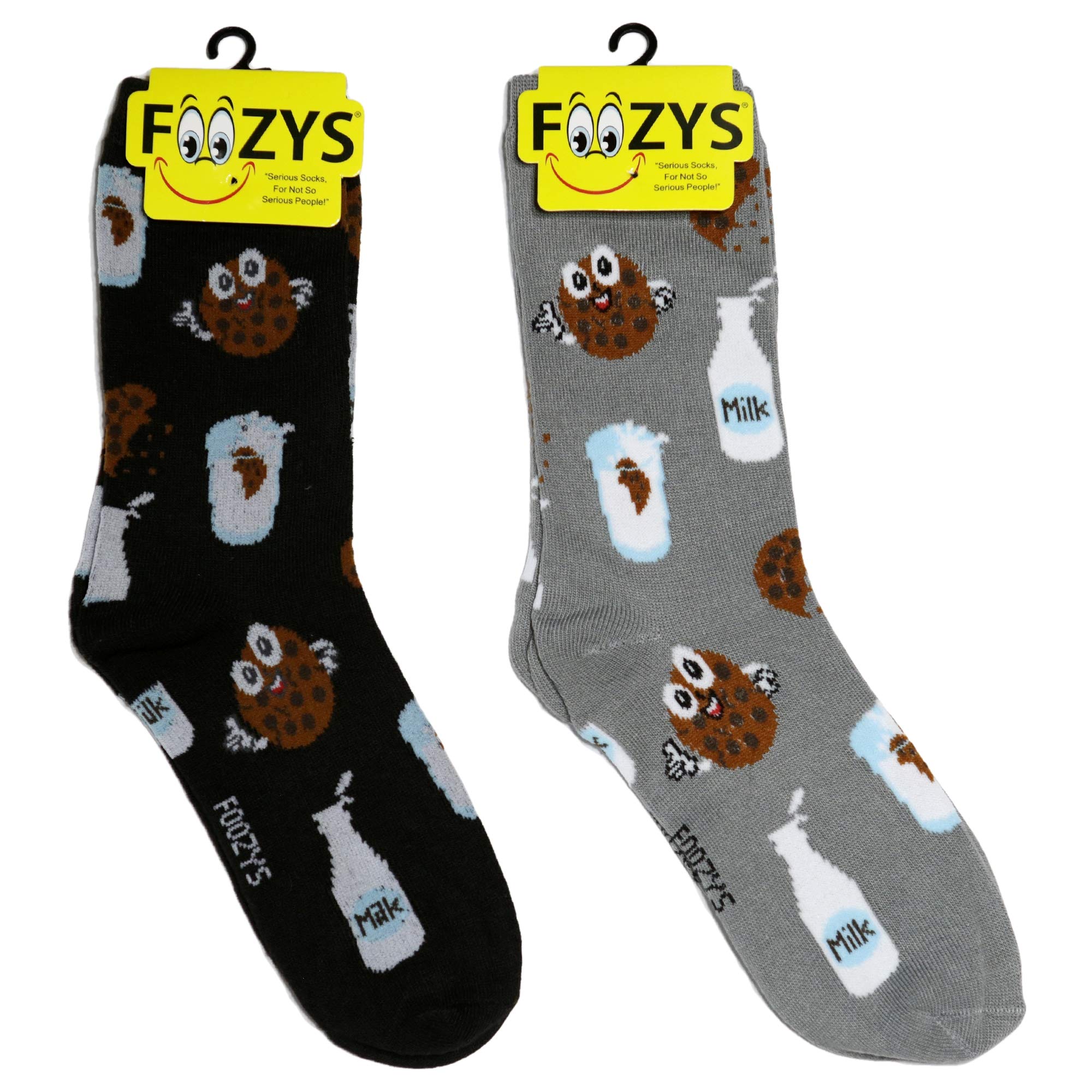 Foozys Women’s Crew Socks | Milk & Cookies Sweet