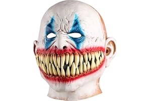 Quligeta Masquerade Halloween Scary Clown Mask Evil Killer Joker Fang Mask Horror Cosplay Costume Prop For Adults
