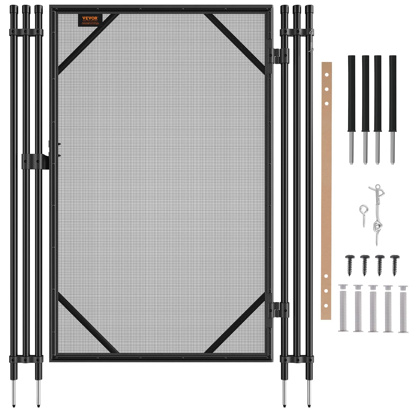 Photo 1 of VEVOR Pool Fence Gate, 4 x 2.5 FT Pool Gate for Inground Pools, Pool Safety Fence Gate Kit with Stainless Steel Latch, Removable Child Safety Pool Fencing, Easy DIY Installation