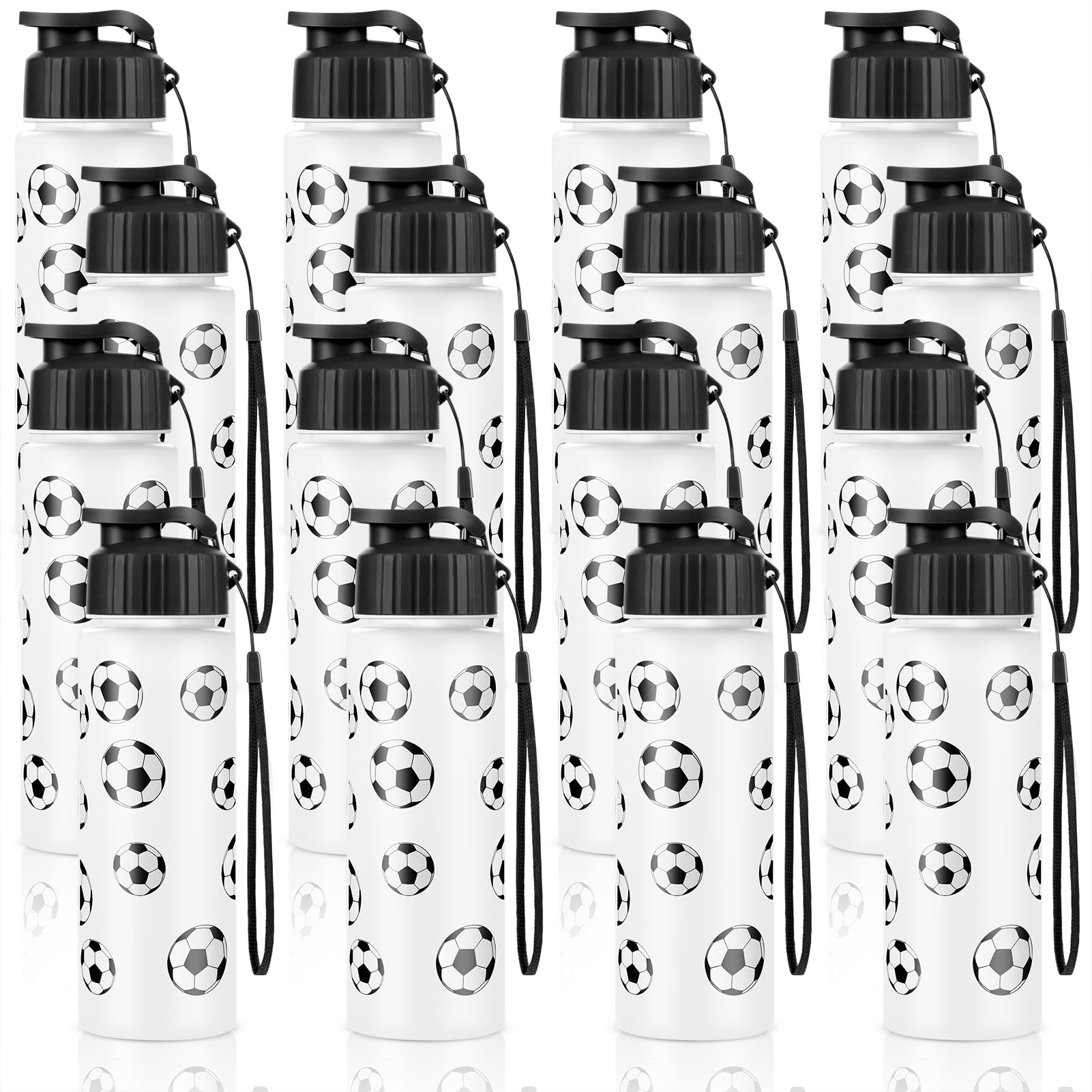 Photo 1 of Olgaa 16 Pcs Soccer Ball Water Bottle Bulk 20 oz Soccer Ball Reusable Water Drink Bottles Sports Soccerball Accessories for Party Favor Players Lovers Team Gifts